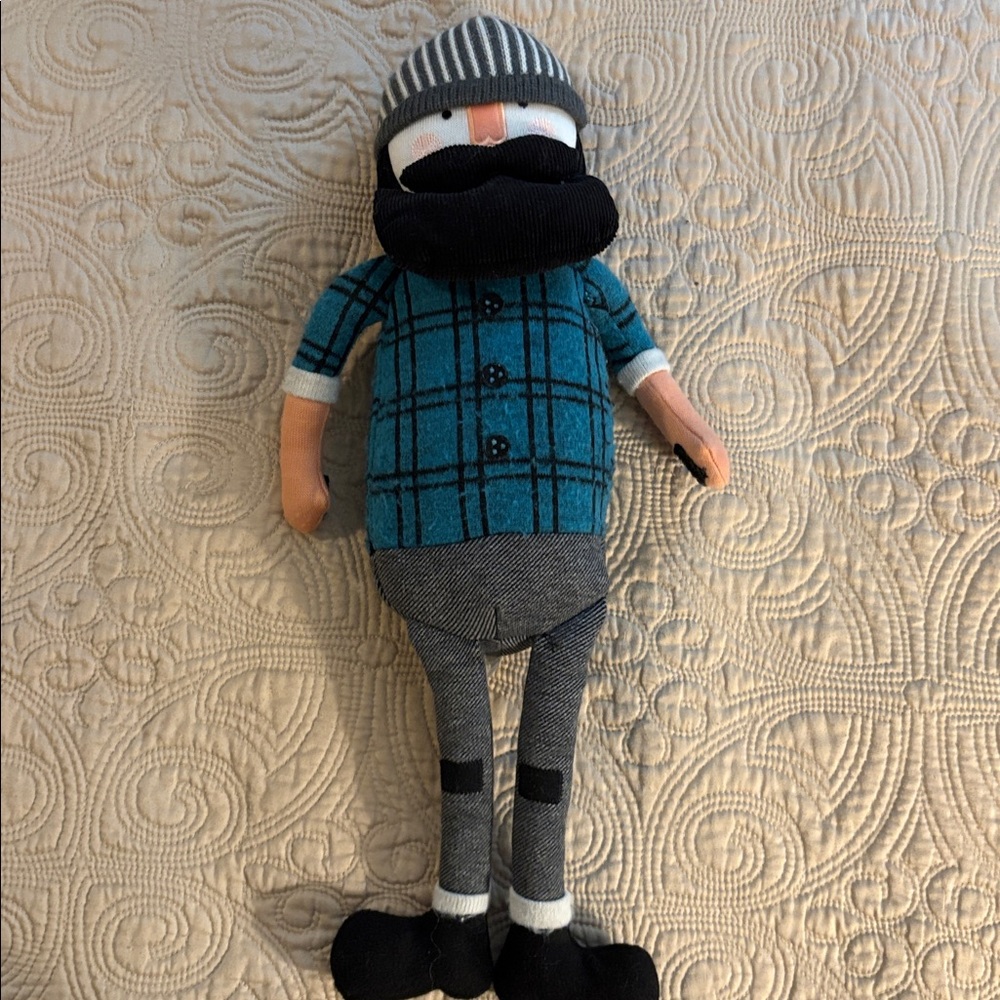 Pillowfort Target Blue Flannel Lumberjack‎ Stuffed Doll
